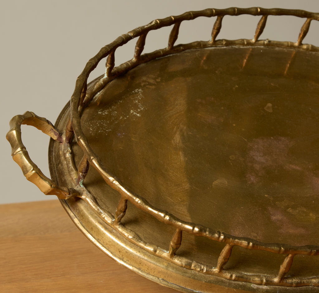 1960S BRASS BAMBOO TRAY IV