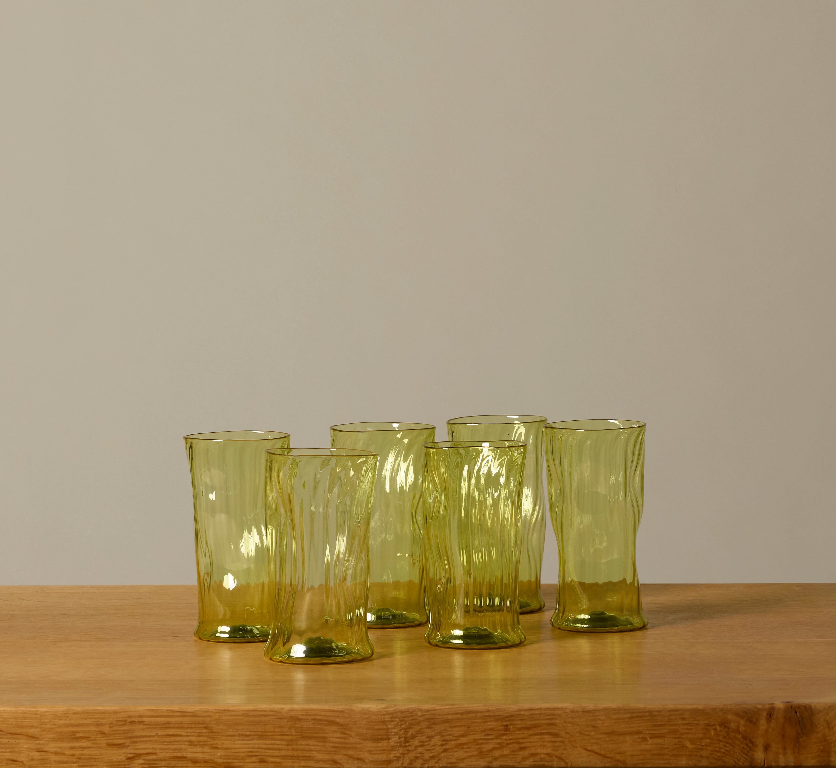 WABI-SABI WATER GLASS IN GINKO GREEN