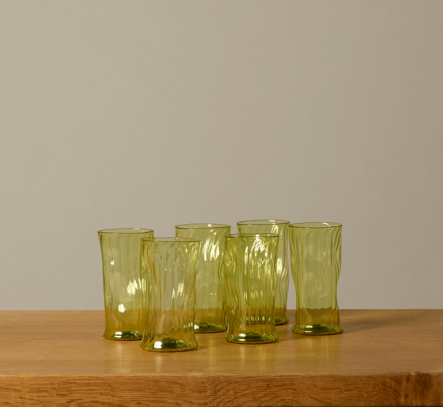 WABI-SABI WATER GLASS IN GINKO GREEN