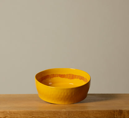 SALAD BOWL IN YELLOW-RED STRIPES FEAST BY OTTOLENGHI