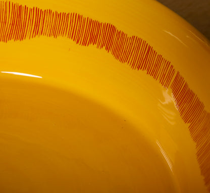 SALAD BOWL IN YELLOW-RED STRIPES FEAST BY OTTOLENGHI