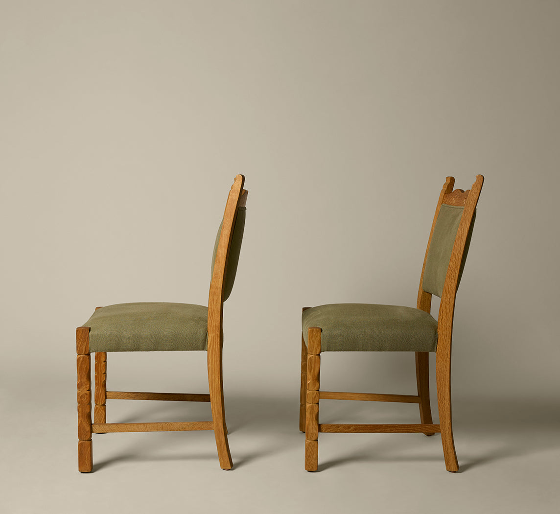 OAK DINING CHAIRS IN THE MANNER OF KJAERNULF (6)