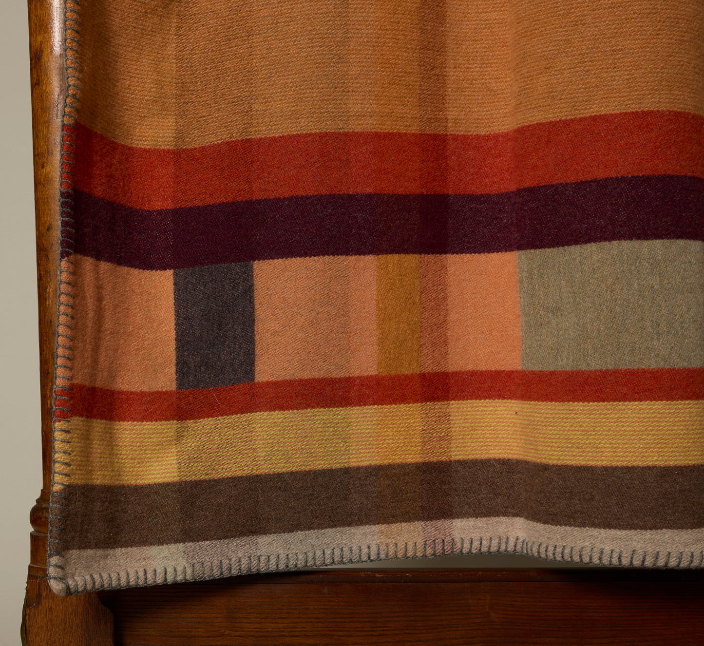 WALLACE + SEWELL X PIERCE & WARD LARGE TERRACOTTA BLOCK THROW