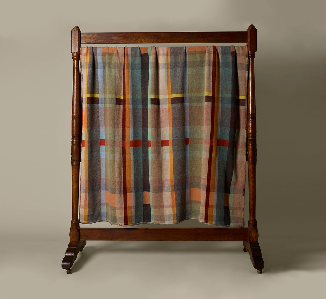 WALLACE + SEWELL X PIERCE & WARD LARGE TERRACOTTA BLOCK THROW