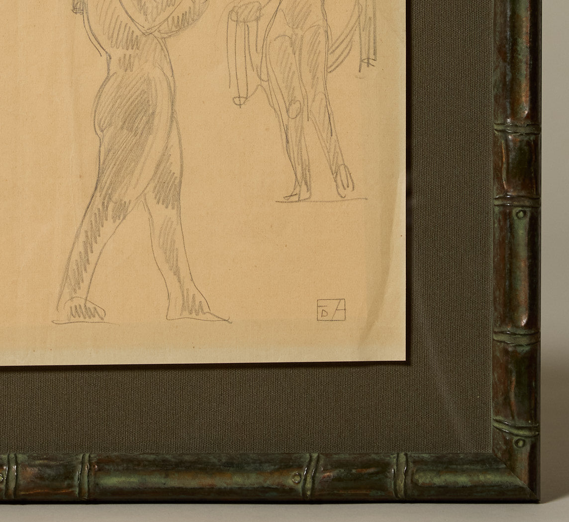 CIRCA 1910 NUDE FIGURAL STUDY  BY EDOARDO DE ALBERTIS (1874-1950)