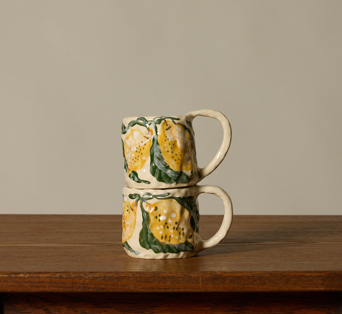 SAVKA CLAY SWEET MUG WITH LEMONS