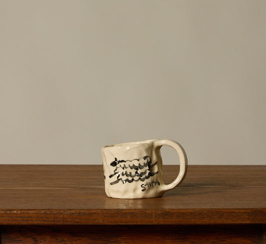 SAVKA CLAY SWEET MUG WITH SHEEP