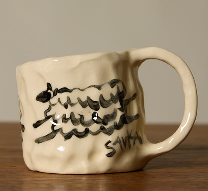 SAVKA CLAY SWEET MUG WITH SHEEP