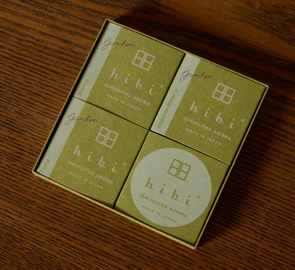 HIBI INCENSE MATCH GIFT BOX IN GARDEN