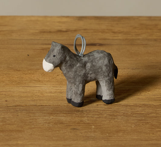 PAPER MACHE DONKEY ORNAMENT