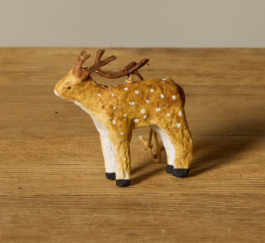 PAPER MACHE REINDEER ORNAMENT