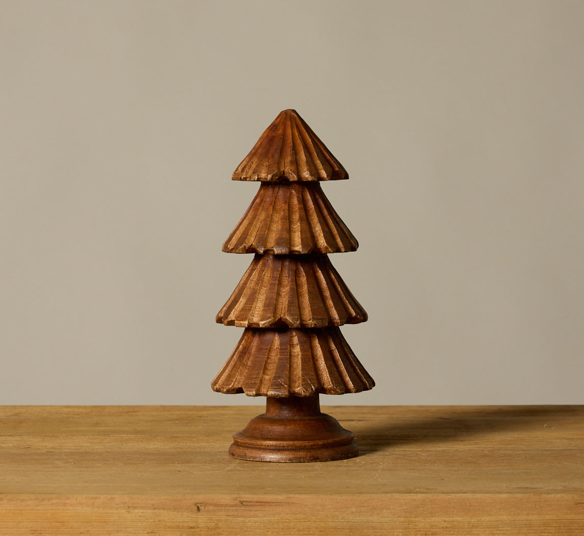 VINTAGE WOODEN FOLK ART CHRISTMAS TREE I