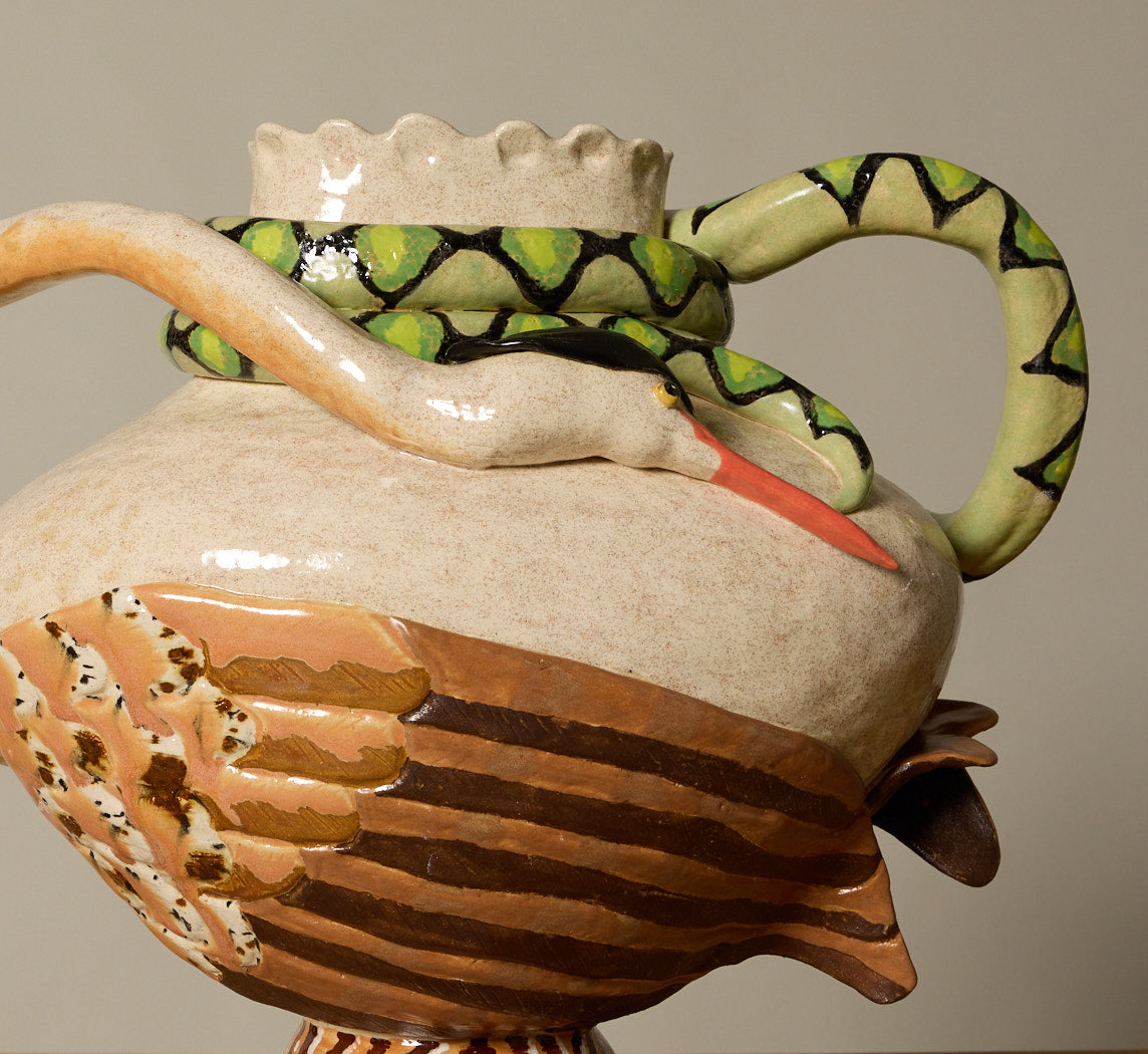 PEARCE WILLIAMS HERON AND SNAKE VESSEL