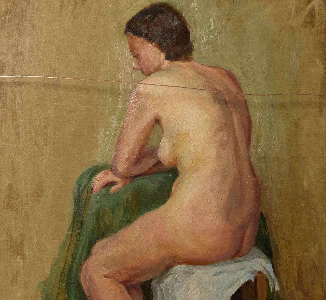 20TH CENTURY FRENCH SCHOOL SEATED FIGURE