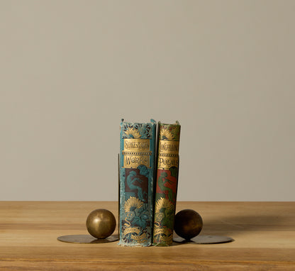 VINTAGE PATINATED BRONZE BOOKENDS