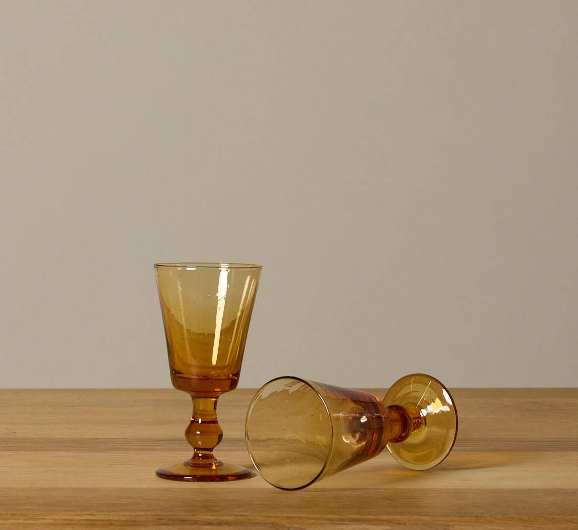 IL BUCO VITA TAPERED GOBLET IN AMBER