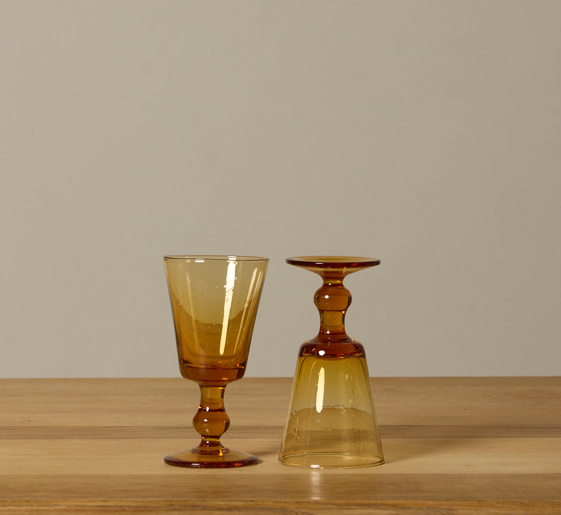 IL BUCO VITA TAPERED GOBLET IN AMBER