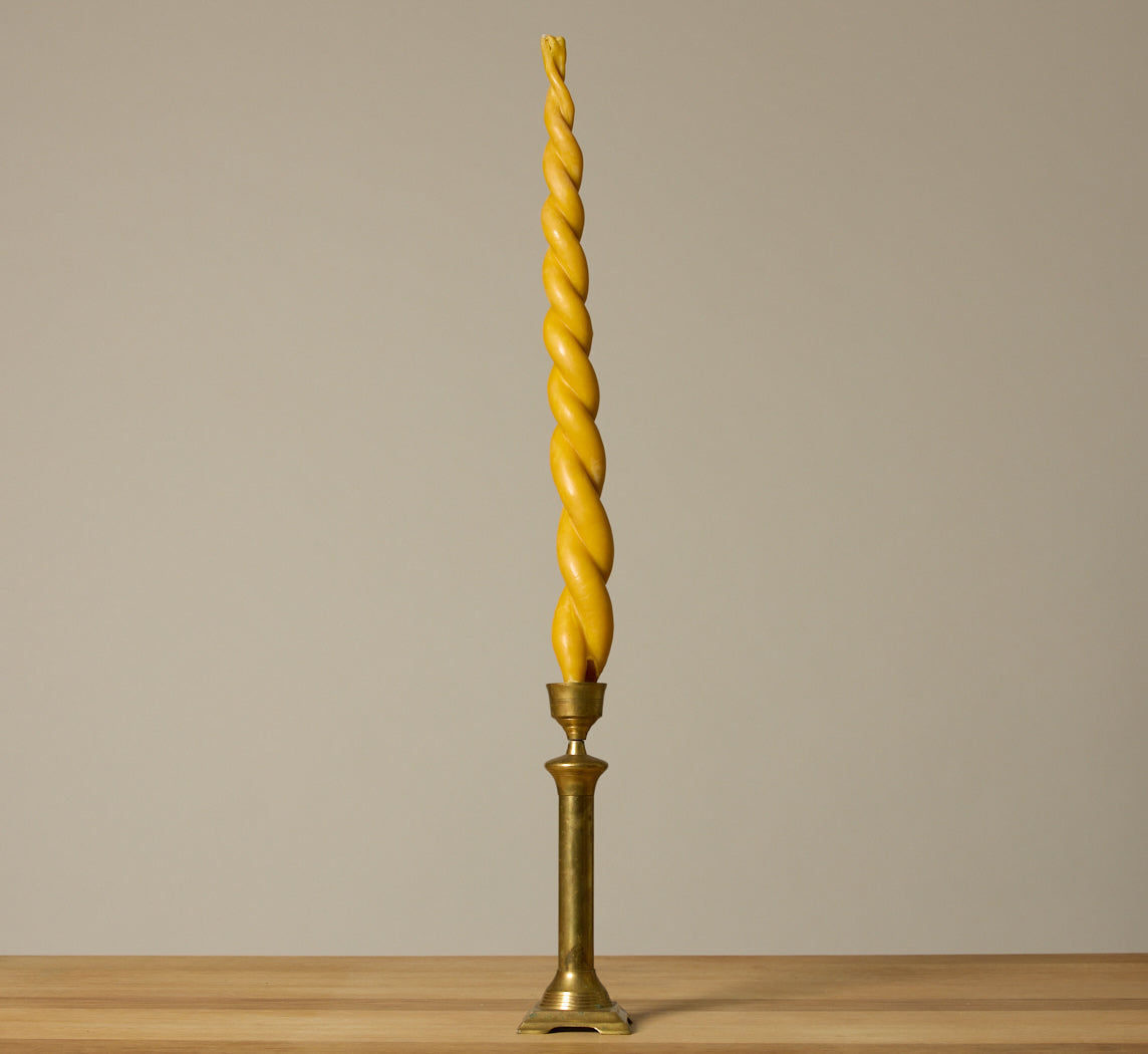 IL BUCO VITA COLOSSAL DOUBLE WICK TWISTED BEESWAX CANDLE