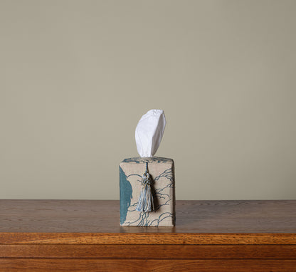 PIERCE & WARD PARASOL LINEN TISSUE BOX COVER