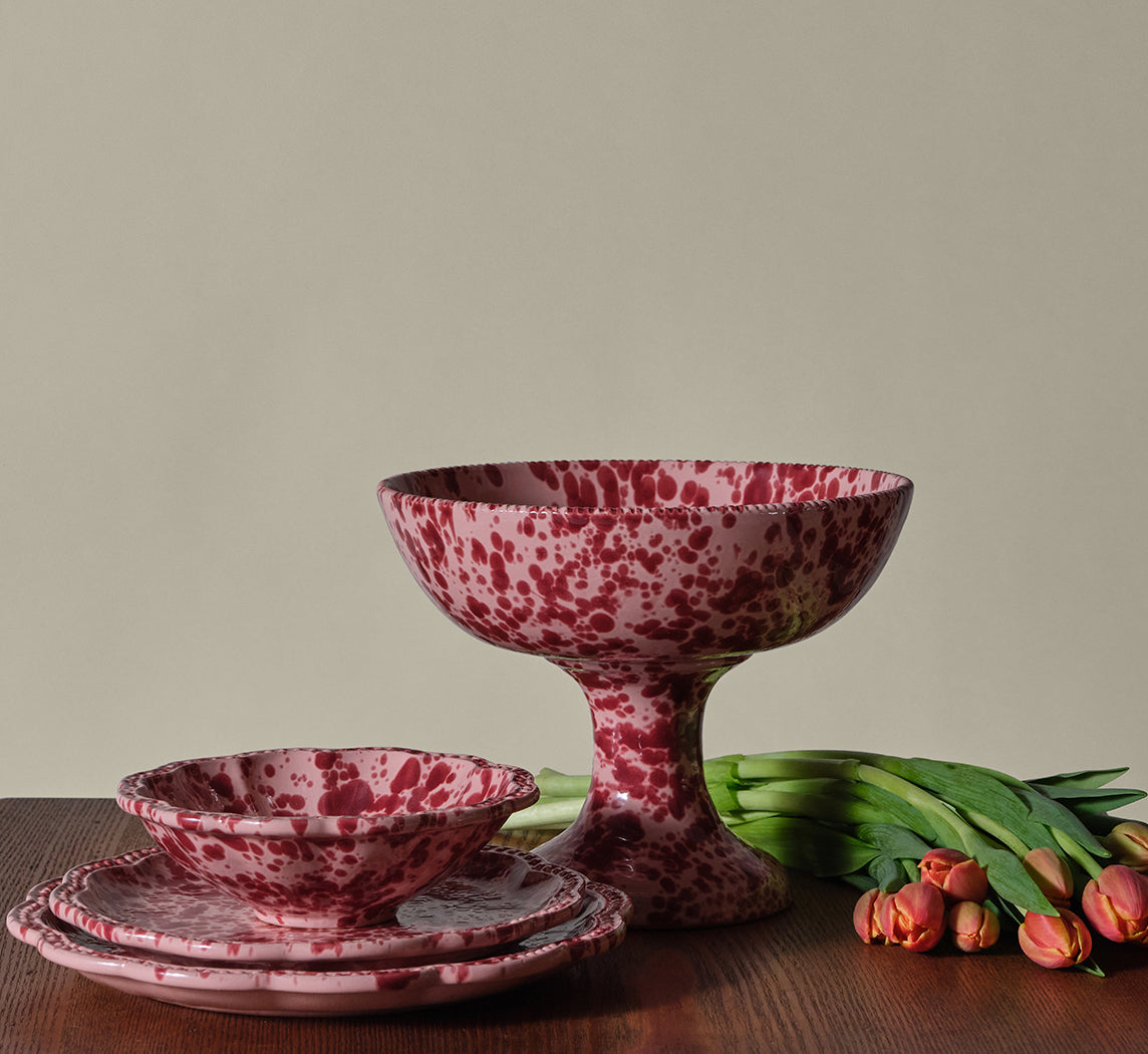 CABANA SPECKLED DINNER PLATE IN PINK