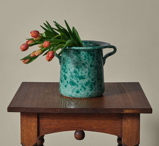 CABANA GLAZED GREEN VESSEL