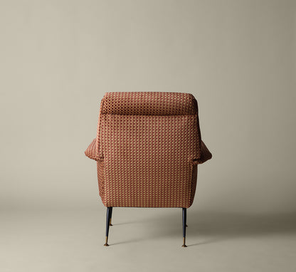 GEOMETRIC ITALIAN CHAIR IN VELVET CHECK