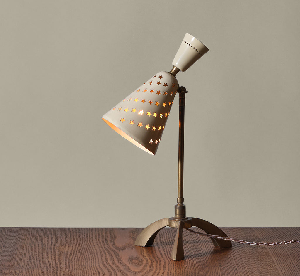 1950'S STAR TABLE LAMP IN THE STYLE OF ANGELO LELLI FOR ARREDOLUCE