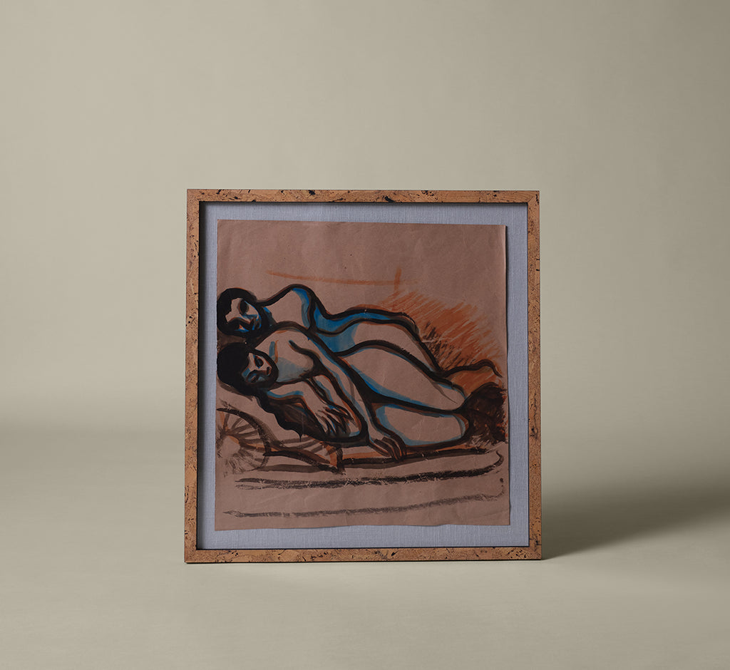 MID 2OTH CENTURY FRENCH WATERCOLOR OF RECLINING NUDES