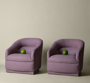 PETITE VINTAGE  TUB CHAIRS IN LAVENDER LINEN