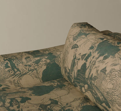 PIERCE & WARD SATURDAY SOFA IN PARASOL TOILE