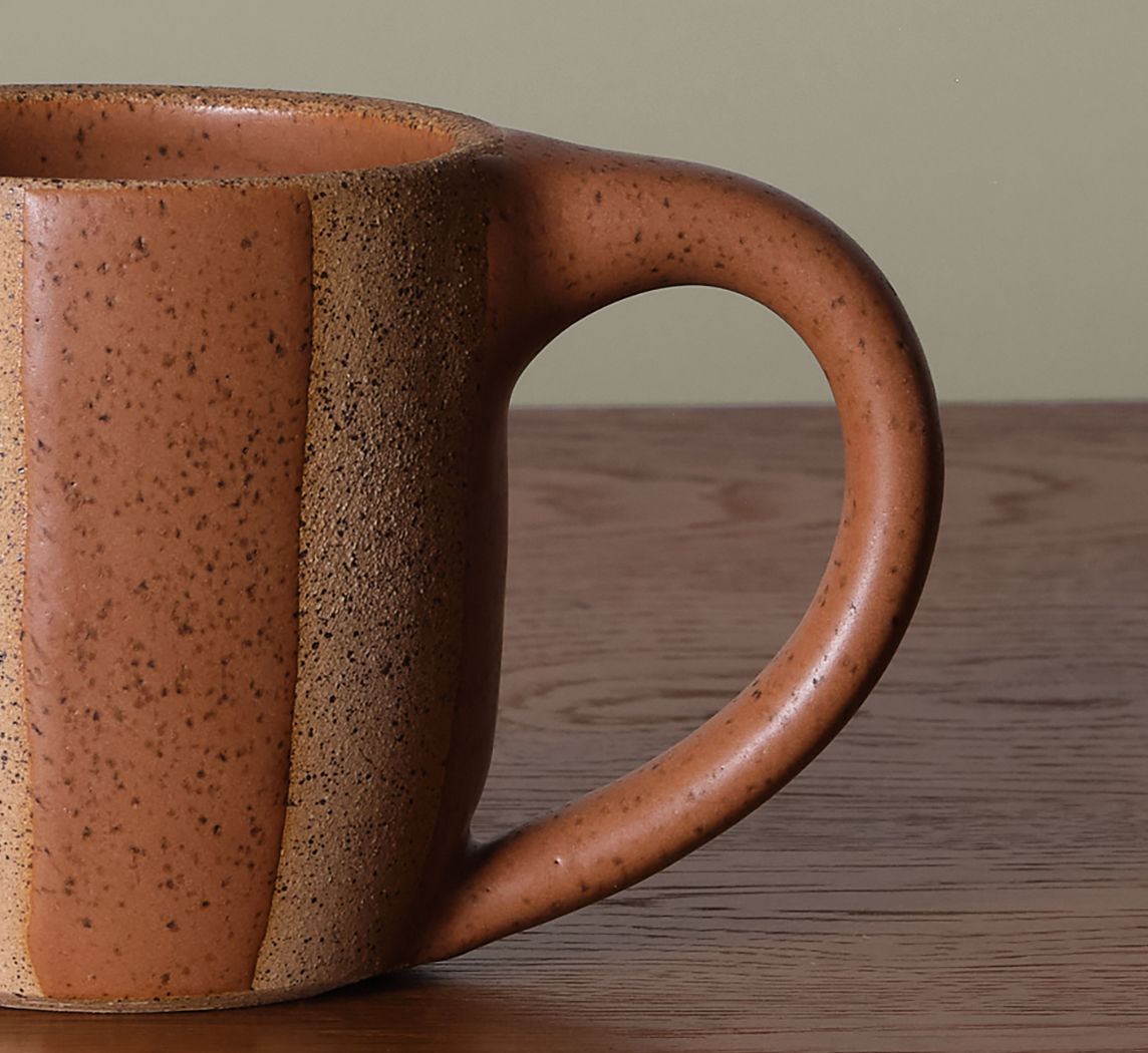 COFFEE MUG BY SALT CERAMICS IN CACAO STRIPE