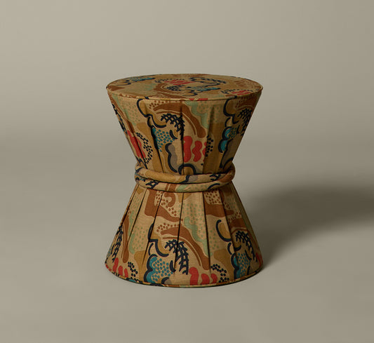 PIERCE & WARD DRUM SIDE TABLE IN CLOUDS