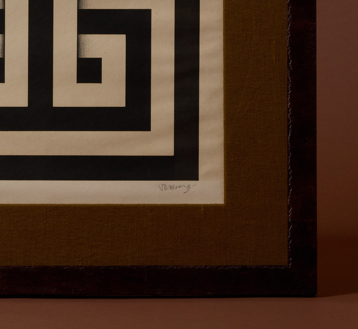MIDCENTURY GEOMETRIC SERIGAPH, SIGNED BY VICTOR VASARELY (1906-1997)