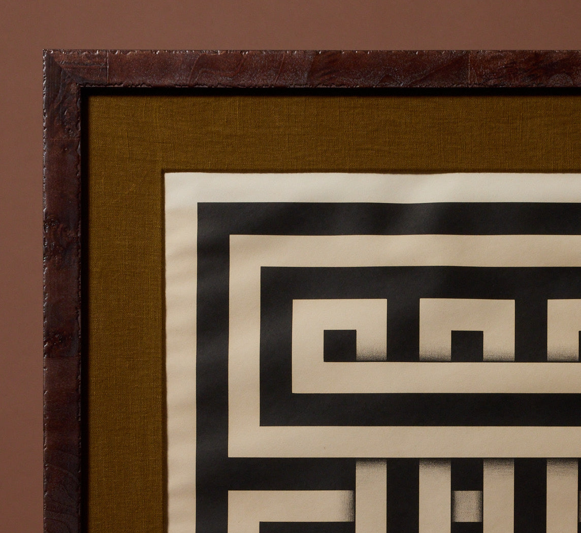 MIDCENTURY GEOMETRIC SERIGAPH, SIGNED BY VICTOR VASARELY (1906-1997)