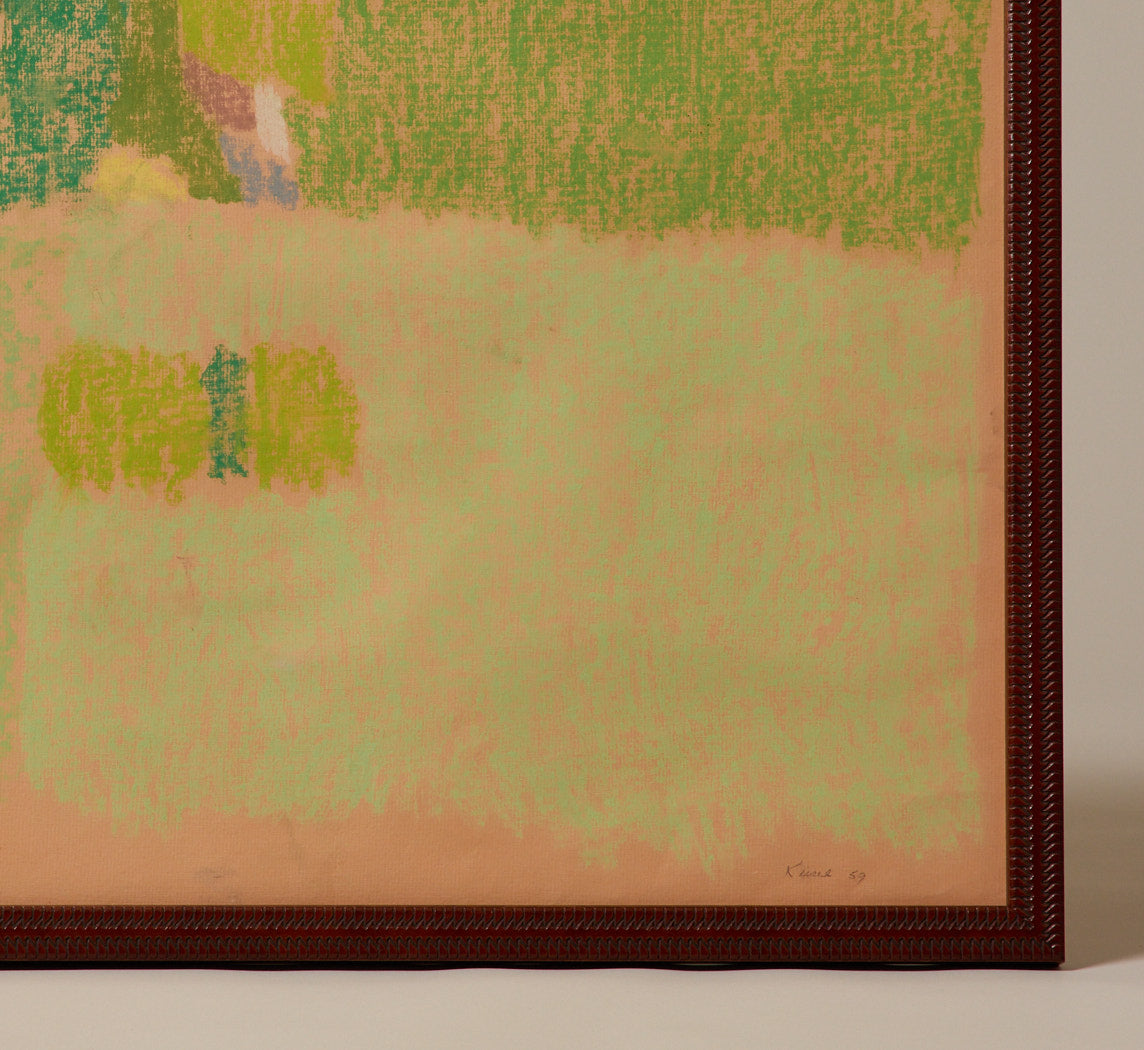 PASTEL ABSTRACT MODERNIST COMPOSITION, 1959