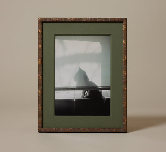 VINTAGE PHOTOGRAVURE OF DAYDREAMING CAT