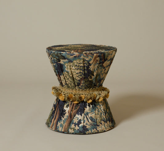PIERCE & WARD DRUM SIDE TABLE IN WHIDBEY WITH TASSLE