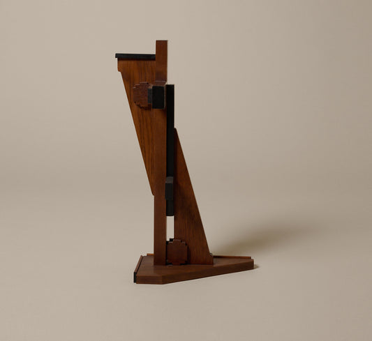 VINTAGE DUTCH OAK CONSTRUCTIVIST SCULPTURE
