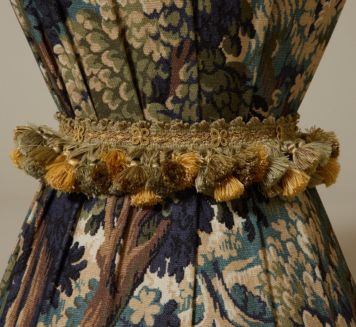 PIERCE & WARD DRUM SIDE TABLE IN WHIDBEY WITH TASSLE