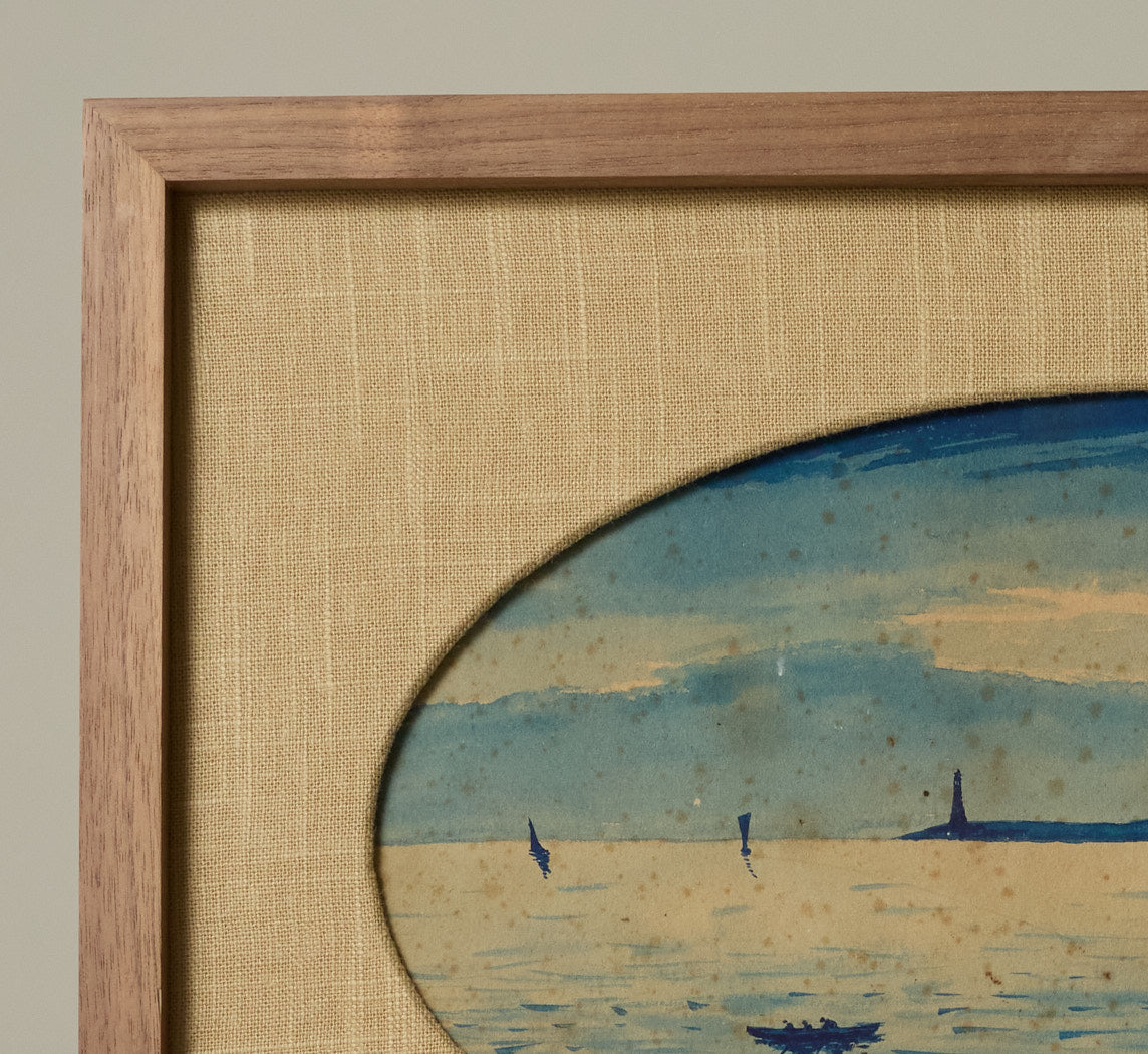FRENCH SCHOOL INK SEASCAPE