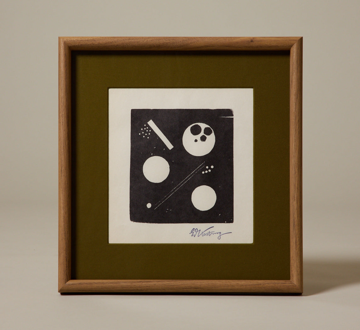 BAUHAUS STAMPED WOODCUT PRINT CIRCA 1928