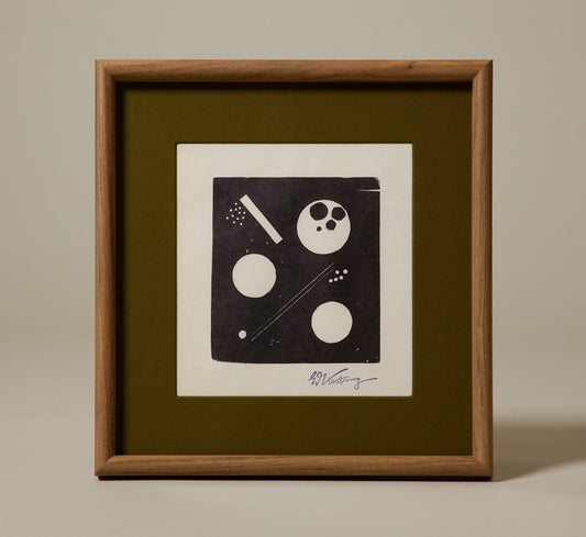 BAUHAUS STAMPED WOODCUT PRINT CIRCA 1928