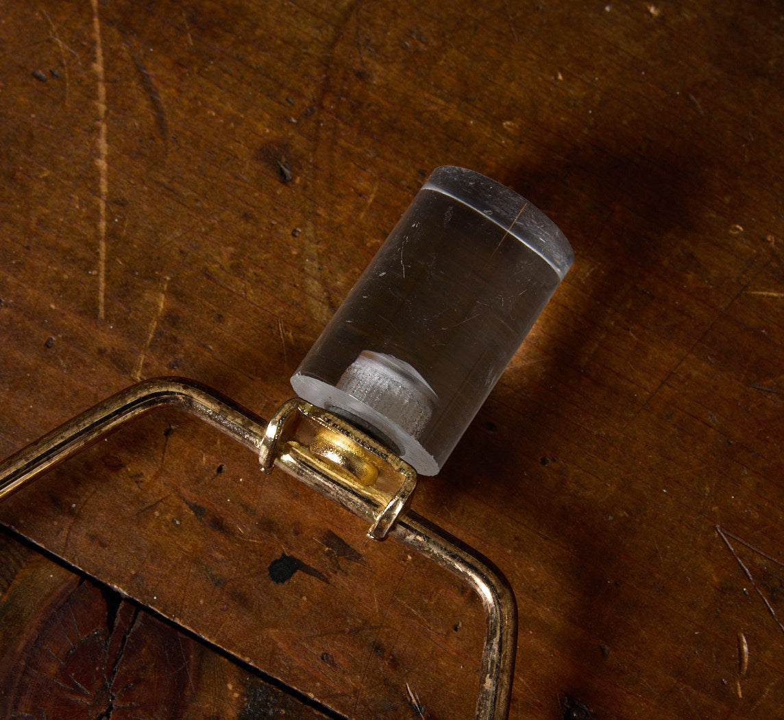 PAIR OF VINTAGE STACKED LUCITE TABLE LAMPS IN THE STYLE OF KARL SPRINGER