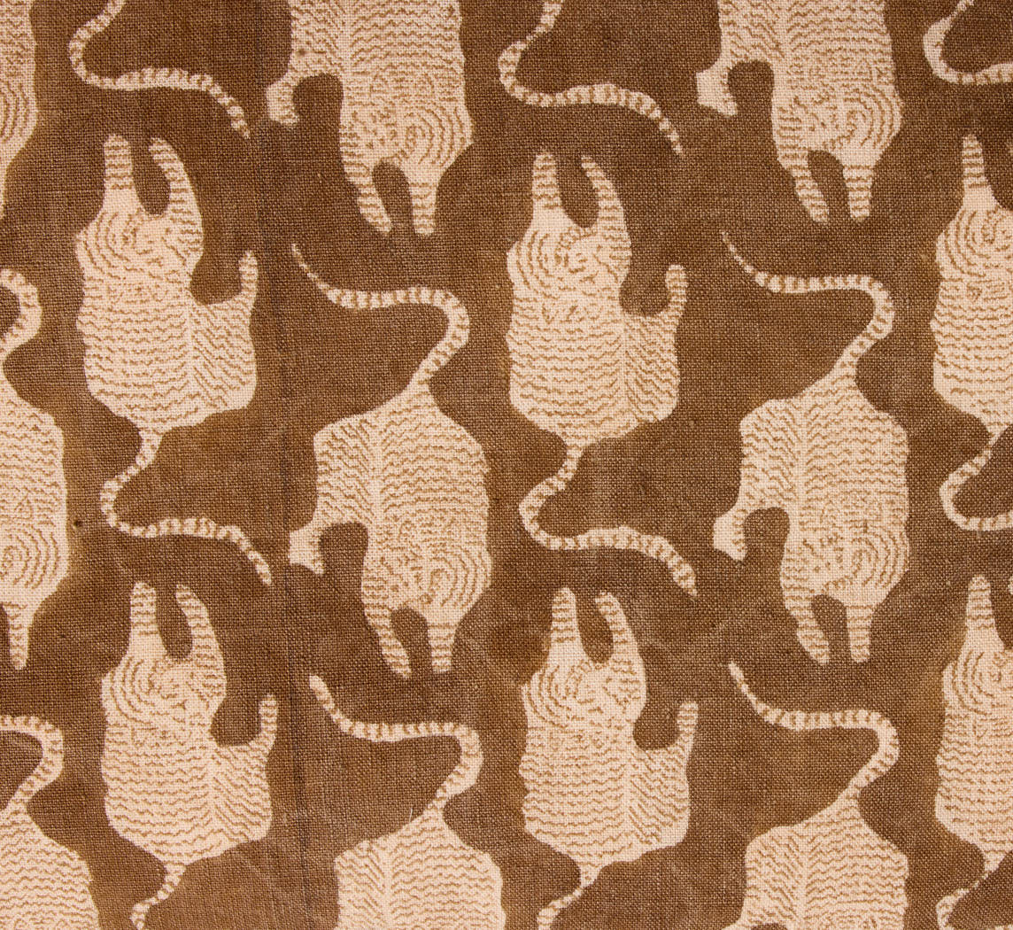 PIERCE & WARD DOG BED IN TIGER BLOCK PRINT (MULTIPLE SIZES)