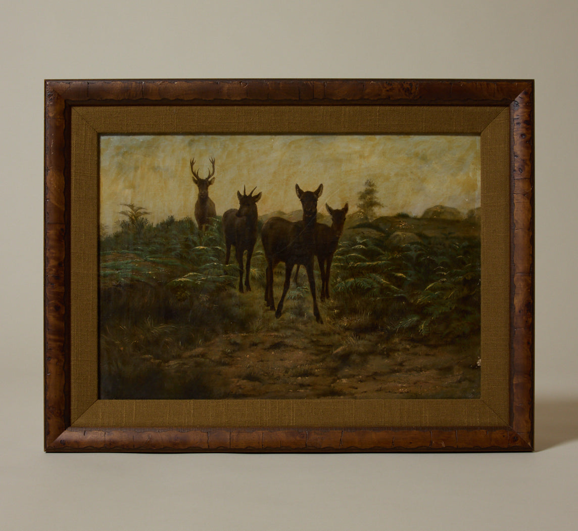 EARLY 20TH CENTURY SPANISH HERD OF DEER
