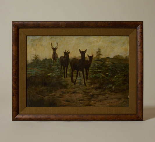 EARLY 20TH CENTURY SPANISH HERD OF DEER