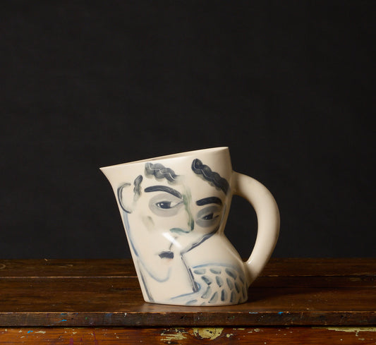 ABSTRACT STONEWARE PITCHER BY AKIO TAKAMORI (1950-2017)