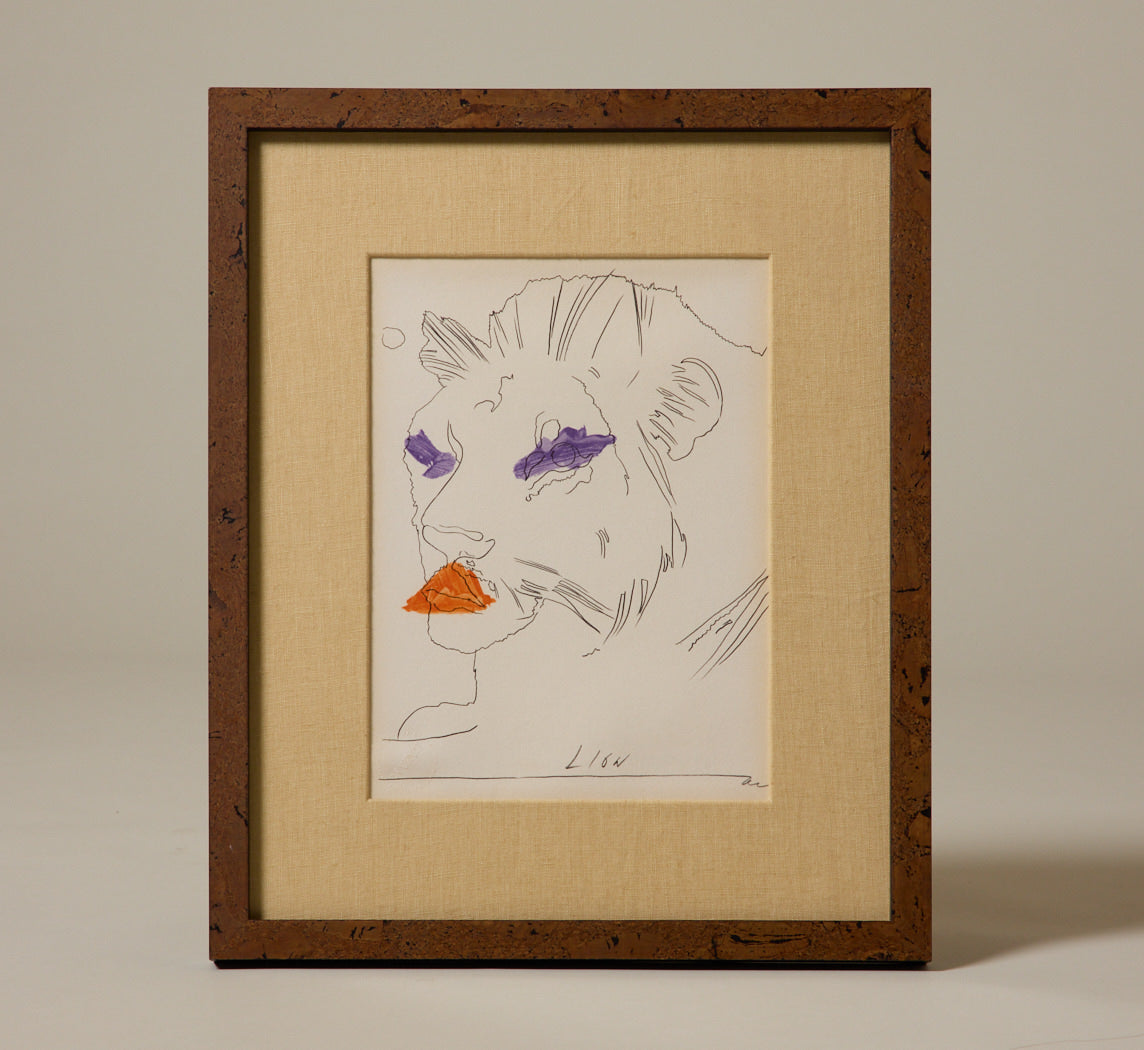 SIGNED LITHOGRAPH OF THE LYON BY ANDY WARHOL, 1975