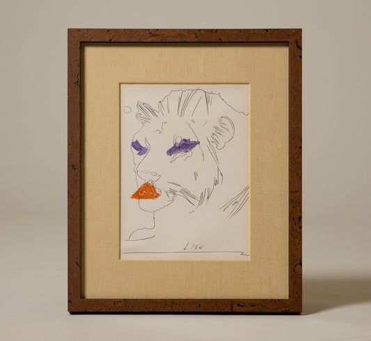 SIGNED LITHOGRAPH OF THE LYON BY ANDY WARHOL, 1975