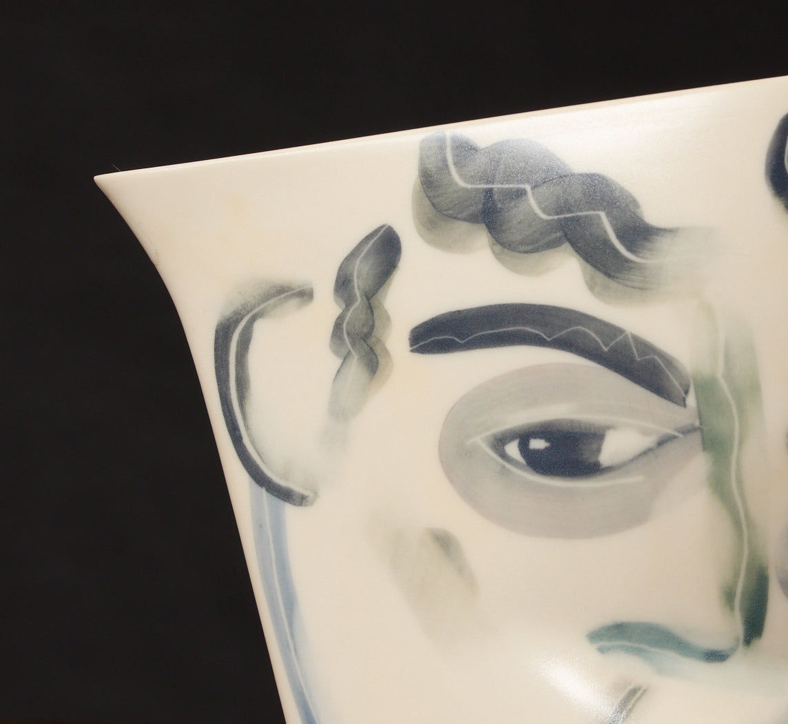 ABSTRACT STONEWARE PITCHER BY AKIO TAKAMORI (1950-2017)